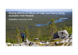 Raising Affinity to Nature Through Learning by Doing, Examples from Finland