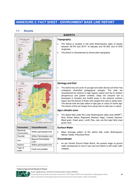 Annexure 2: Fact Sheet - Environment Base Line Report