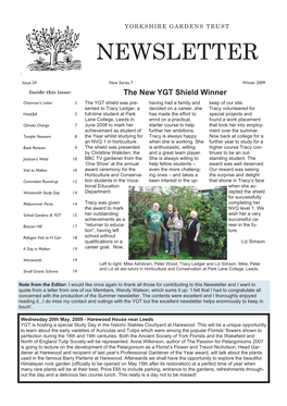 YGT Newsletter Jan 09