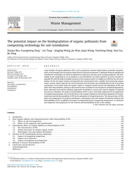 The Potential Impact on the Biodegradation of Organic