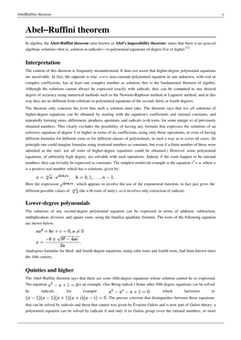 Abel‒Ruffini Theorem