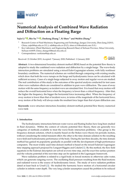 Numerical Analysis of Combined Wave Radiation and Diffraction On