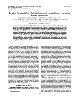 Several Quinolones MICHAEL R