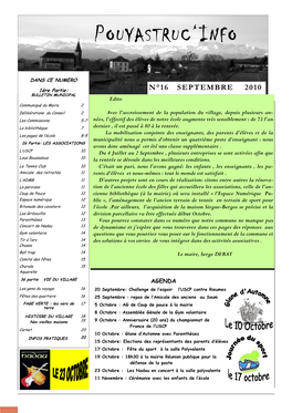 BULLETIN POUYASTRUC N°16 Dernier