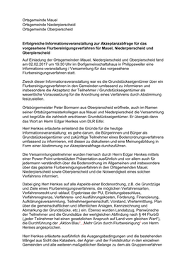 Ortsgemeinde Mauel Ortsgemeinde Niederpierscheid Ortsgemeinde Oberpierscheid