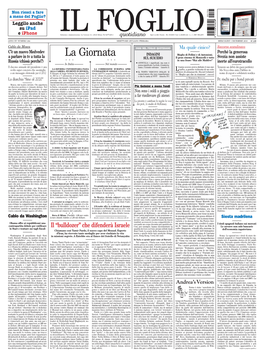 Il Foglio Quotidiano Mercoledì 1 Dicembre 2010