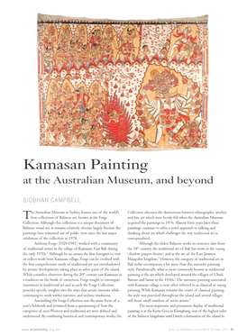 Kamasan Painting at the Australian Museum, and Beyond