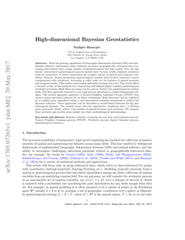High-Dimensional Bayesian Geostatistics