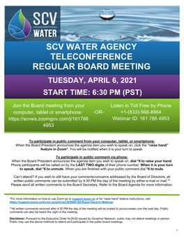 SCV Water Board Packet