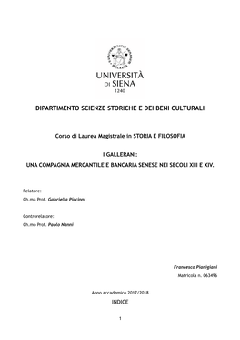 Dipartimento Scienze Storiche E Dei Beni Culturali
