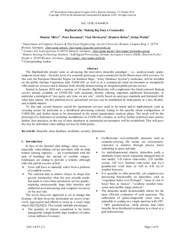 IAC-18-F1.2.3 Page 1 of 9 IAC-18.B1.4.4X44924 Bigdatacube: Making Big Data a Commodity Dimitar Miševa*, Peter Baumanna