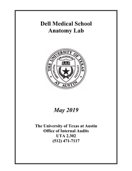 Dell Medical School Anatomy Lab May 2019