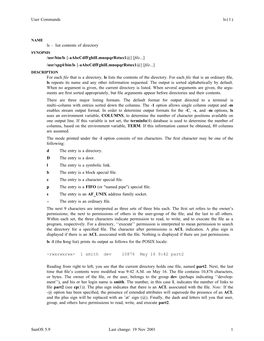 User Commands Ls ( 1 ) Ls – List Contents of Directory /Usr/Bin/Ls