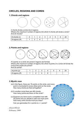 Circles, Regions and Chords