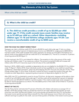 Key Elements of the U.S. Tax System