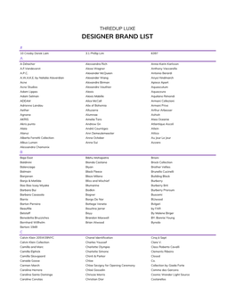 Designer​​Brand​​List