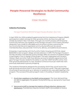 People-Powered Strategies to Build Community Resilience Case Studies