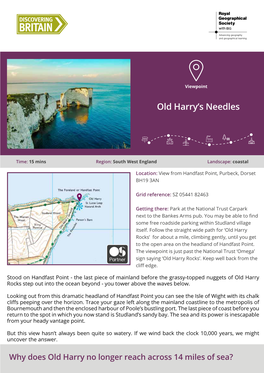 Old Harry's Needles