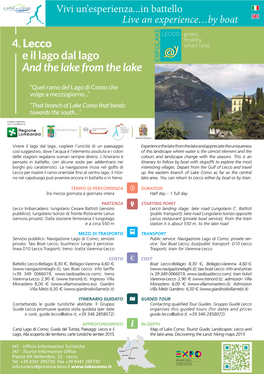 4. Lecco E Il Lago Dal Lago and the Lake from The