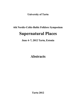 Supernatural Places