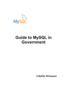 Guide to Mysql in Government