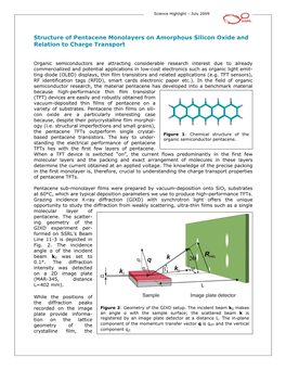 Structure of Pentacene Monolayers on Amorphous Silicon Oxide and Relation to Charge Transport