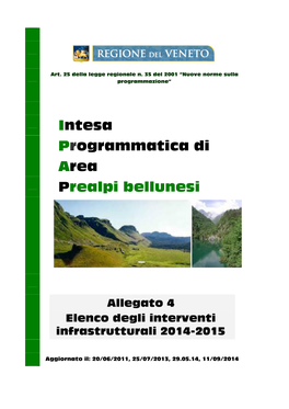 Intesa Programmatica Di Area Prealpi Bellunesi