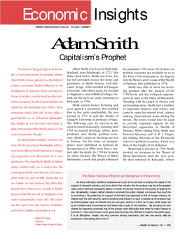 Adam Smith Capitalism’S Prophet