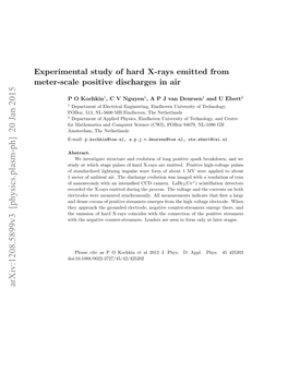 Experimental Study of Hard X-Rays Emitted from Meter-Scale Positive Discharges in Air