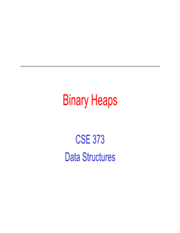 Binary Heaps