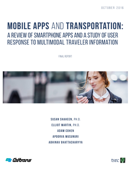 Mobile Apps and Transportation: a Review of Smartphone Apps and a Study of User Response to Multimodal Traveler Information