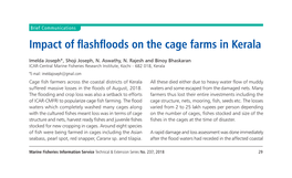 Impact of Flashfloods on the Cage Farms in Kerala