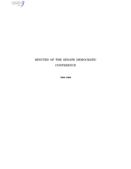 Minutes of the Senate Democratic Conference