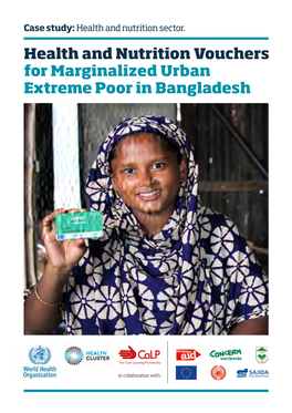 Health and Nutrition Vouchers for Marginalized Urban Extreme Poor in Bangladesh