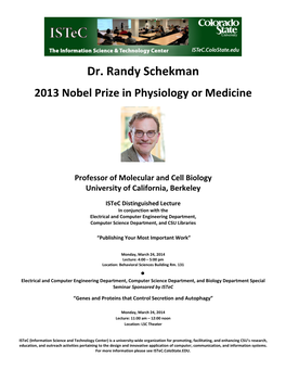 Dr. Randy Schekman