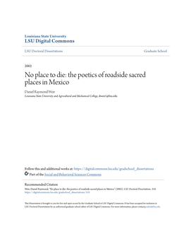 No Place to Die: the Poetics of Roadside Sacred Places in Mexico