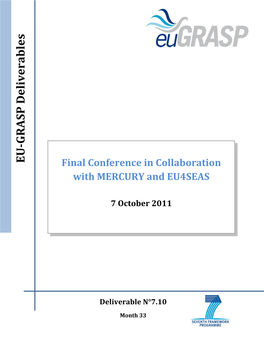 EU Final Conference in Collaboration with MERCURY and EU4SEAS