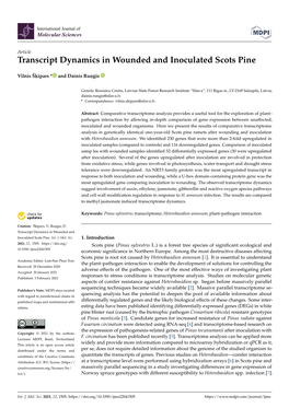 Transcript Dynamics in Wounded and Inoculated Scots Pine