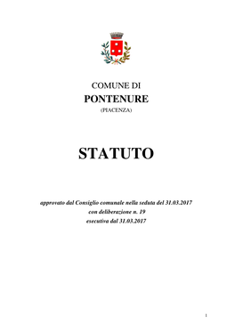 Statuto Comune Di Pontenure