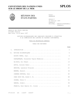 RÉUNION DES ÉTATS PARTIES Sixième Réunion New York, 10-14 Mars 1997