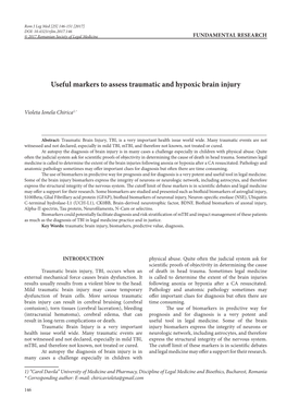 Useful Markers to Assess Traumatic and Hypoxic Brain Injury