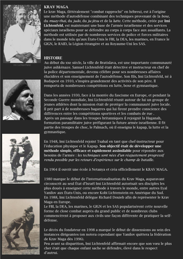 • Krav Maga • Histoire