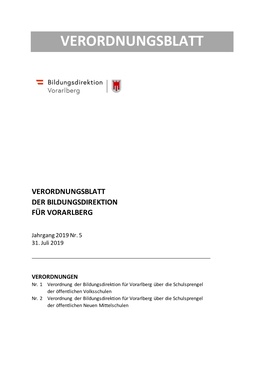 Verordnungsblatt