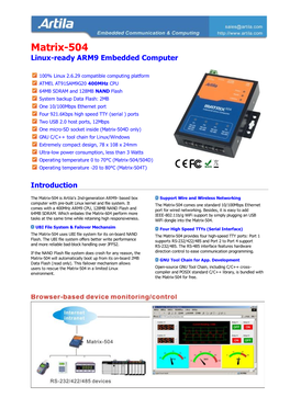 Matrix-504 Data Sheet