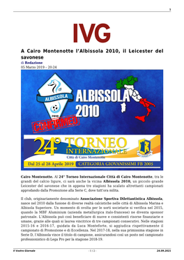 Il Vostro Giornale - 1 / 2 - 24.09.2021 2