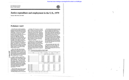 Justice Expenditure and Employment in the U.S., 1979 II 1 T December 1980, BB-18A, NCJ-73288 R I I ~ I !