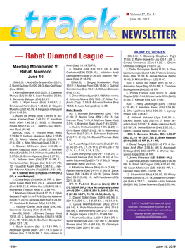 — Rabat Diamond League — 11.05; 2