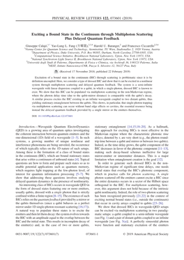 Exciting a Bound State in the Continuum Through Multiphoton Scattering Plus Delayed Quantum Feedback