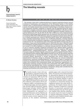 The Bleeding Neonate