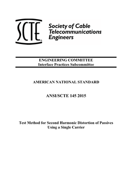 Ansi/Scte 145 2015